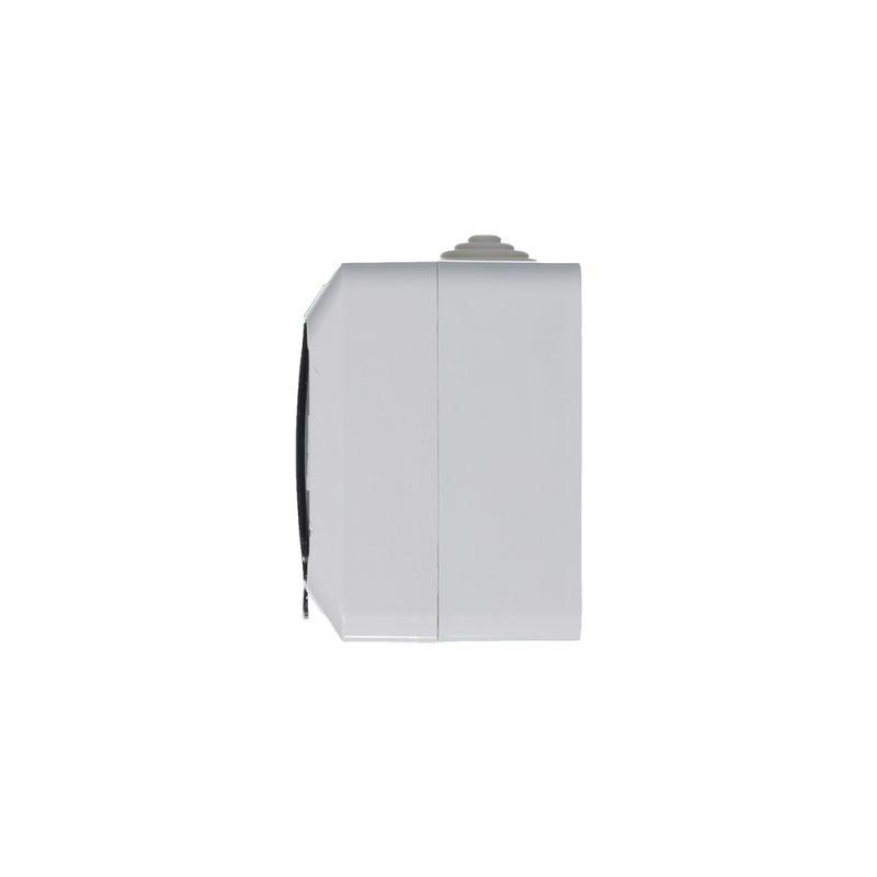 Розетка 1-местная ОП Этюд 16А IP44 250В с заземлением защитные шторки с крышкой белый