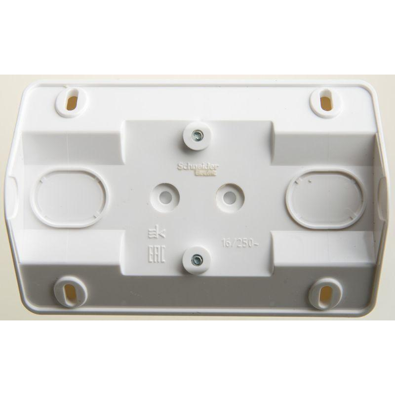 Розетка угловая 2-м ОП Этюд 16А IP20 250В с заземл. защ. шторки бел. SchE PA16-108B