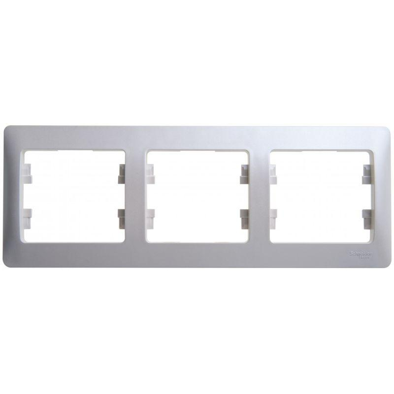 Рамка 3-м Glossa горизонт. перламутр SchE GSL000603