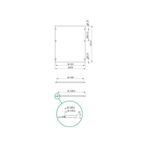 Панель сплошная непрозр. передняя 300х600 SchE NSYMPC306