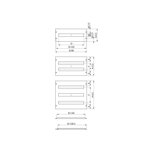 Панель перед. неповорот. с вырезами 150х600 SchE NSYMUC156