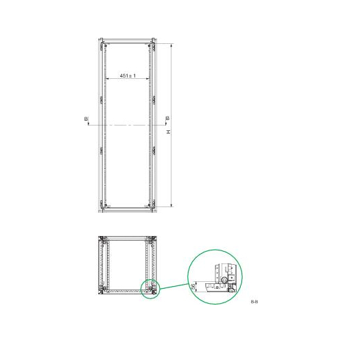 Держатель для стоек 19дюйм 1200мм (уп.2шт) SchE NSYRCK24