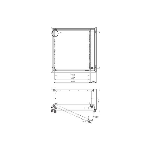 Рама поворотная 19дюймов 11U 600х600 SchE NSYVDM11UP