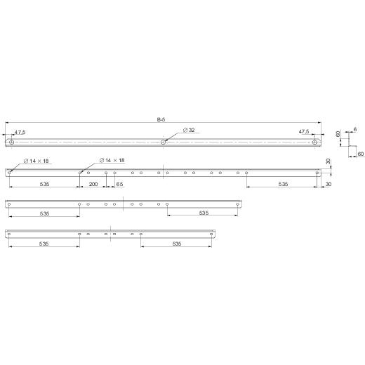 Рейка подъемная 2400 (уп.2шт) SchE NSYSFTB24