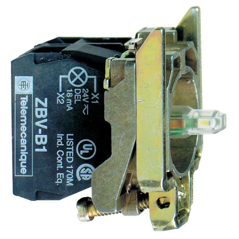 Корпус кнопки 22мм 24В с подсветкой SchE ZB4BW0B53