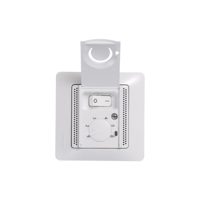 Термостат Glossa электронный для теплого пола с датчиком +5град.C +50град.C 10А в сборе бел. SchE GSL000138