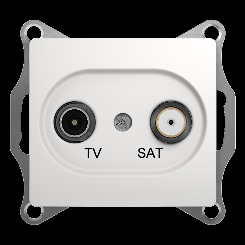 Механизм розетки TV-SAT 1-м СП Glossa 1DB бел. SchE GSL000197