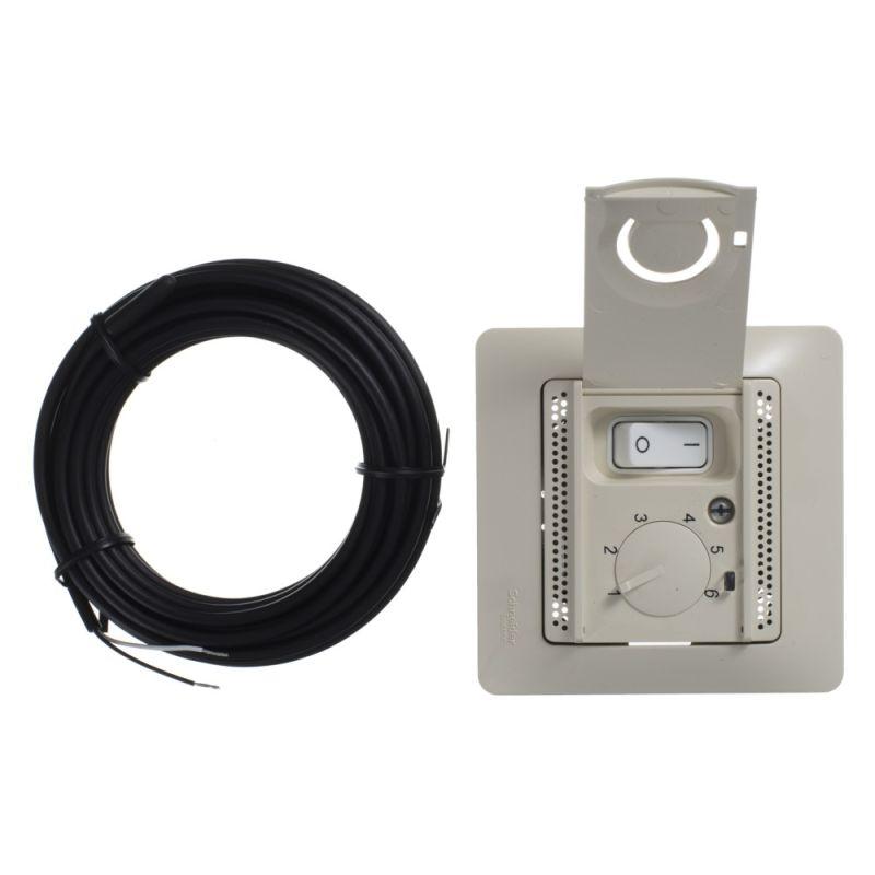 Термостат Glossa электронный для теплого пола с датчиком +5град.C +50град.C 10А в сборе беж. SchE GSL000238