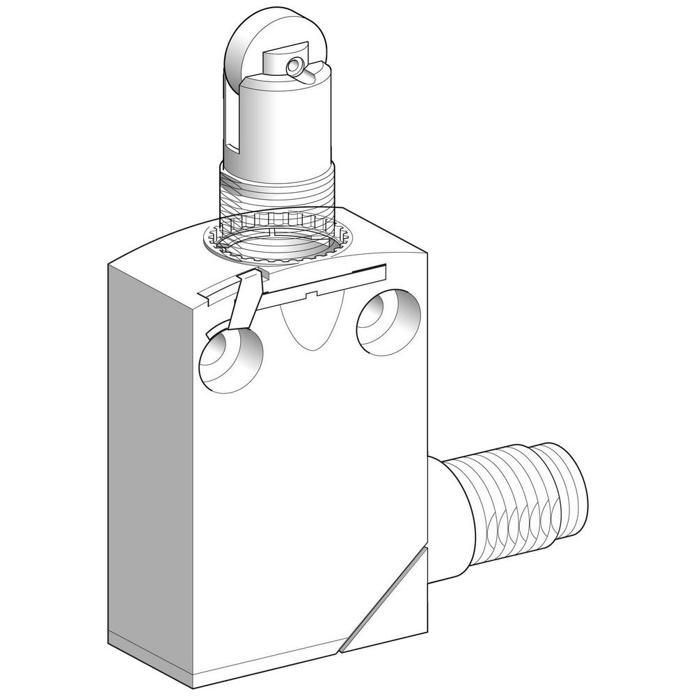 Выключатель конц. стальной ролик-плунжер двухполярный H3+HО М12 5-pin SchE XCMD21F2C12