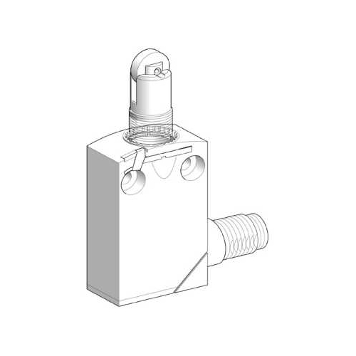 Выключатель конц. стальной ролик-плунжер двухполярный H3+HО М12 5-pin SchE XCMD21F2C12