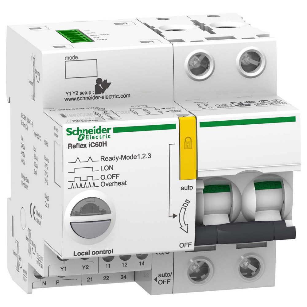 Выключатель автоматический модульный 2п B 10А Acti9 iC60H REFLEX Ti24 SchE A9C64210