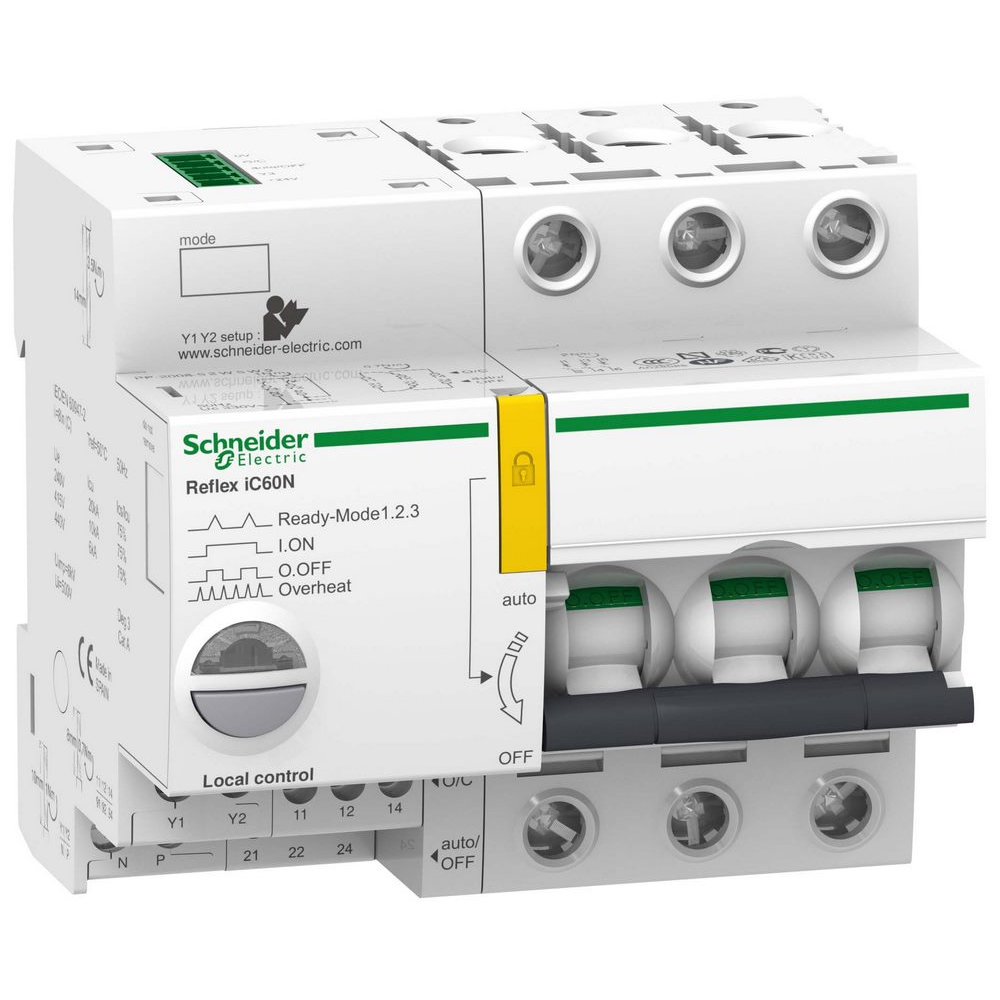 Выключатель автоматический модульный 3п D 16А Acti9 iC60N REFLEX Ti24 SchE A9C63316