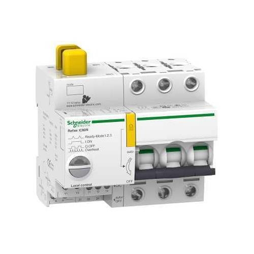 Выключатель автоматический модульный 3п D 16А Acti9 iC60N REFLEX Ti24 SchE A9C63316
