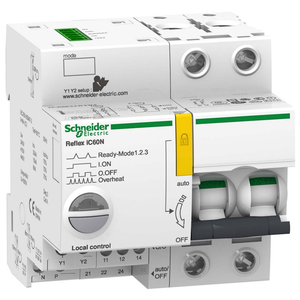 Выключатель автоматический модульный 2п B 40А Acti9 iC60N REFLEX Ti24 SchE A9C61240