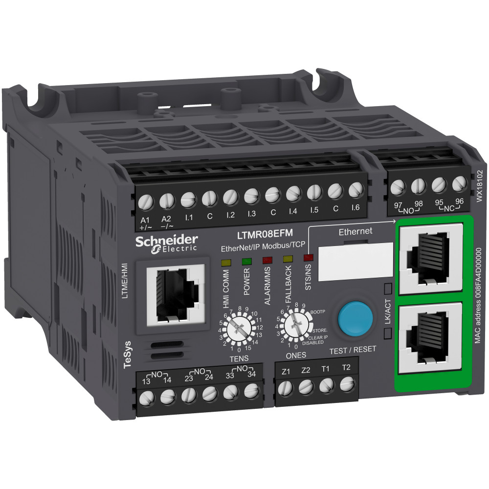 Реле TESYS T ETHERNET TCP/IP 0. 4-8А 115-230В AC SchE LTMR08EFM