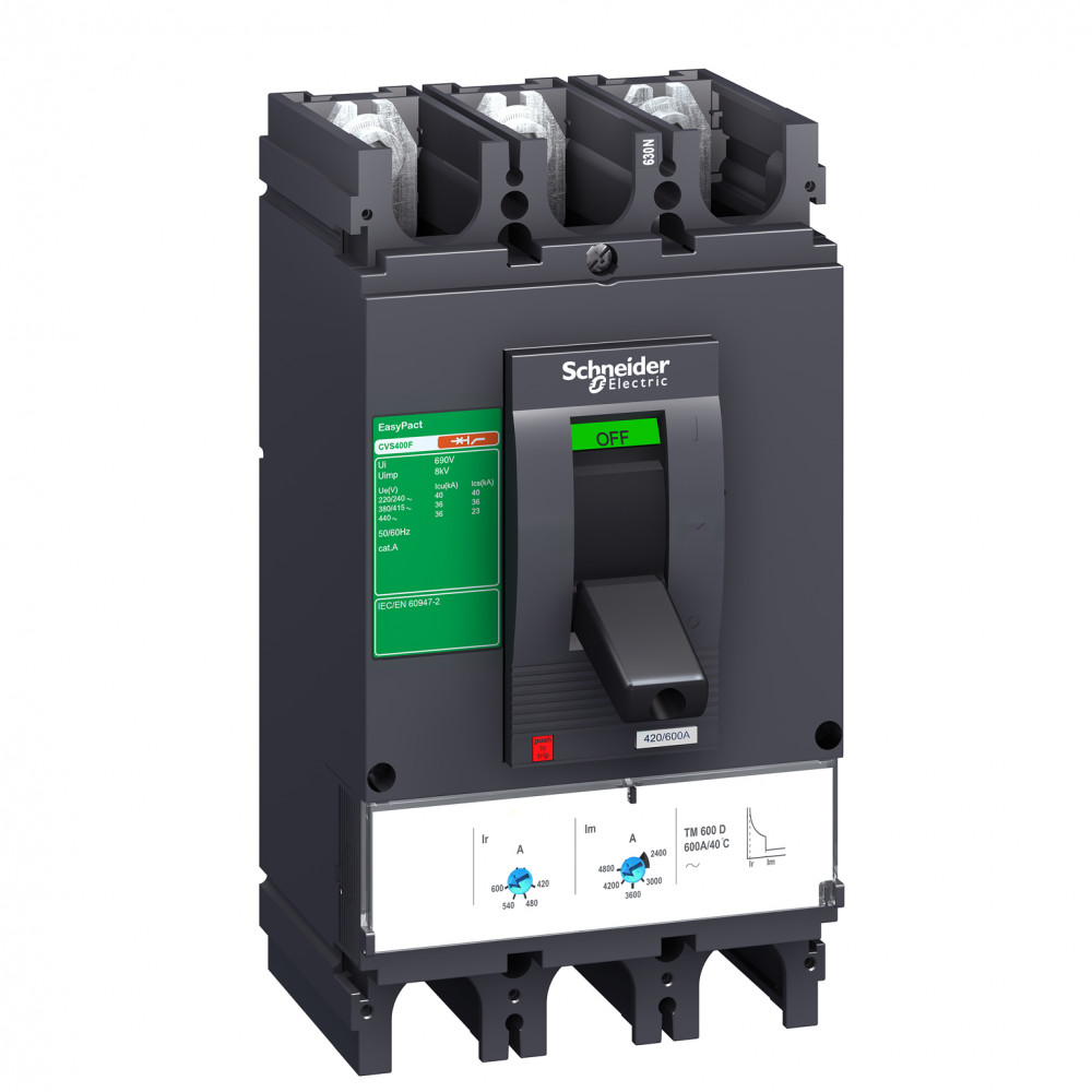 Выключатель автоматический модульный 3п 630А 36кА EasyPact CVS630F TM600D SchE LV563306