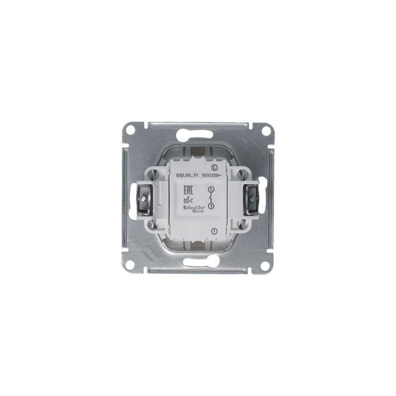 Механизм выключателя 1-кл. СП Glossa 10А IP20 (сх. 1) 10AX платина SchE GSL001211