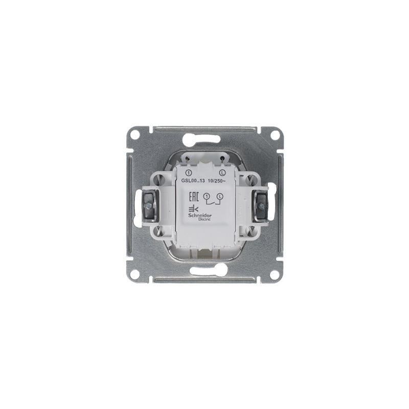 Механизм выключателя 1-кл. СП Glossa 10А IP20 (сх. 1а) 10AX с подсветкой платина SchE GSL001213