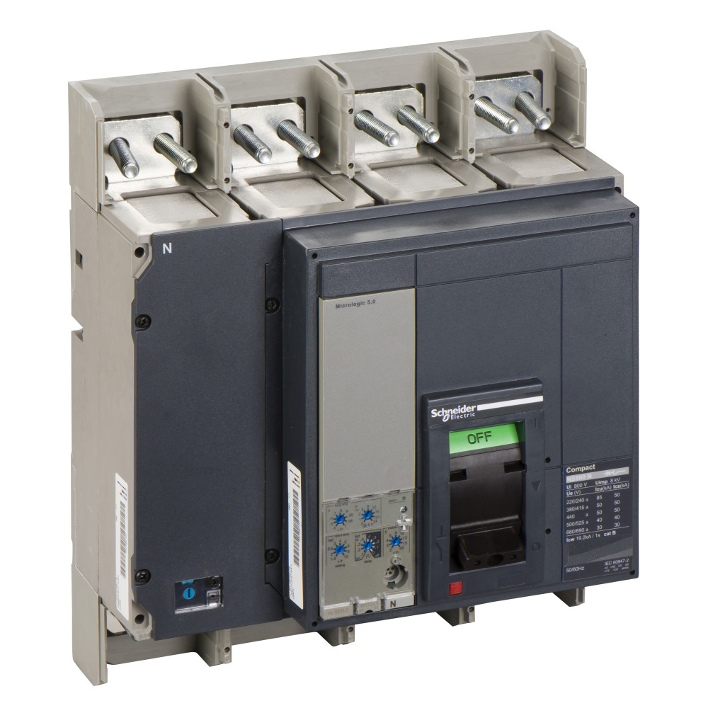 Выключатель автоматический 4п 800А 50кА NS800N 4P + Micrologic 5.0 в сборе SchE 33555