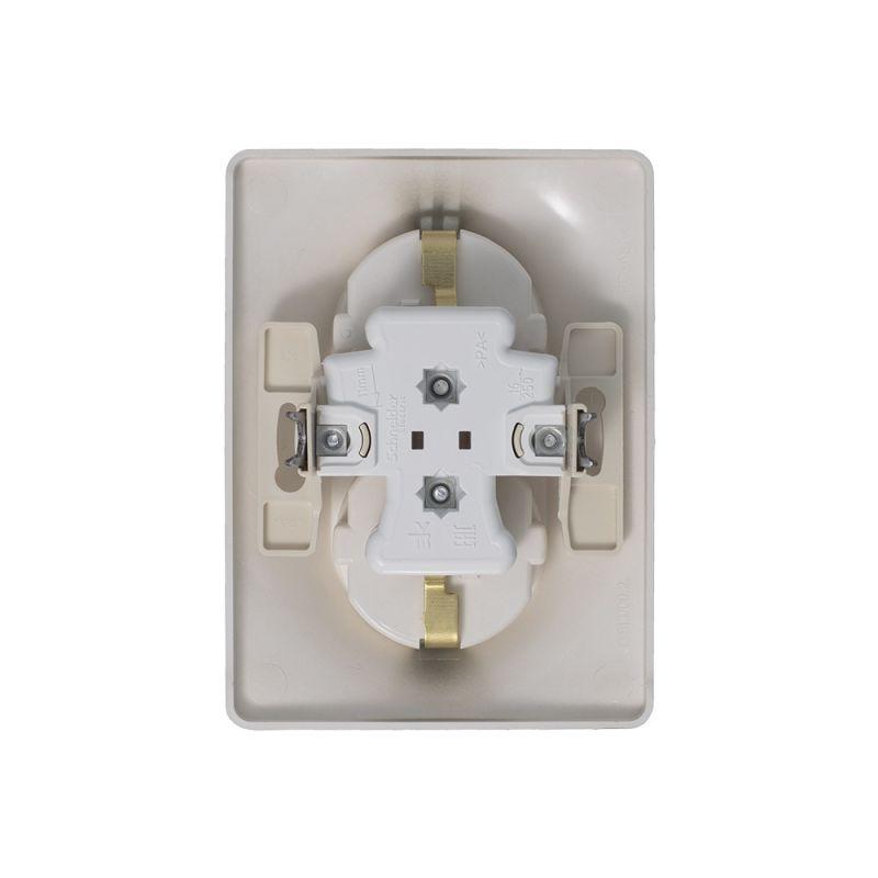 Розетка 2-м СП Glossa 16А IP20 250В с заземл. в сборе платина SchE GSL001224