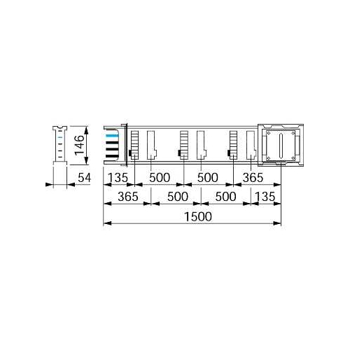 Секция прямая 250А 1.5м SchE KSA250ED4156