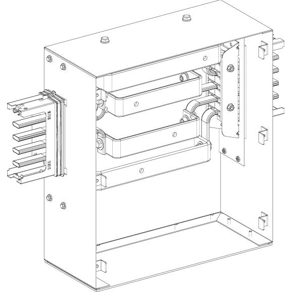 Секция вводная 400А центральная SchE KSA400ABT4