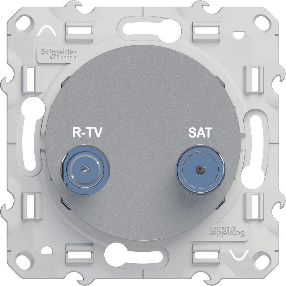 Механизм розетки СП R-TV-SAT Odace алюм. SchE S53R454