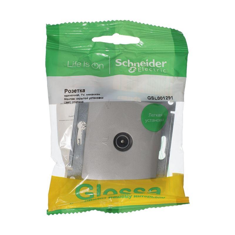 Механизм розетки TV Glossa оконечной 1DB платина SchE GSL001291