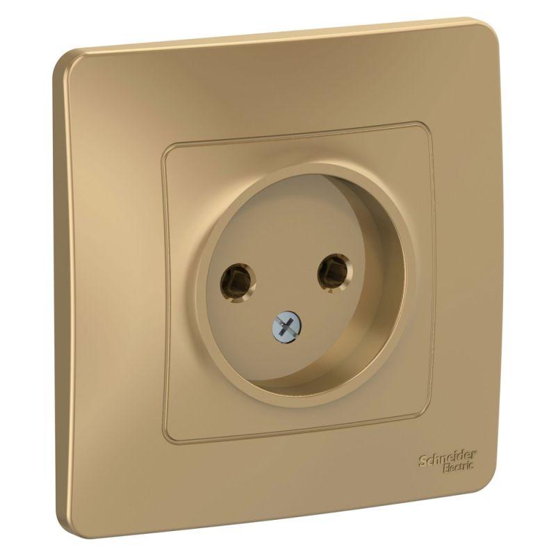 Розетка 1-м СП Blanca 16А IP20 250В без заземл. без защ. шторок титан SchE BLNRS000014