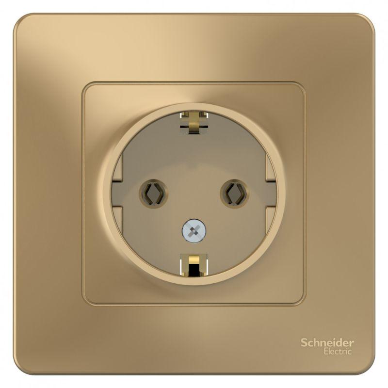 Розетка 1-местная СП Blanca 16А IP20 250В с заземлением без защитных шторок титан