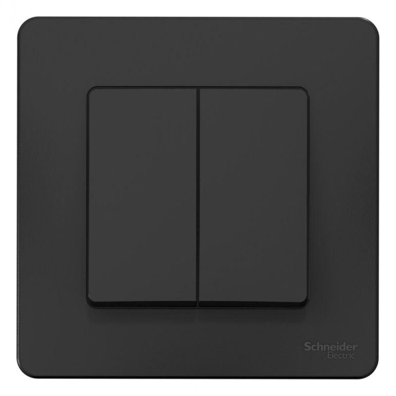 Выключатель 2-кл. СП Blanca 10А IP20 (сх. 5) 250В антрацит SchE BLNVS010506