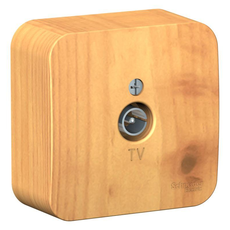 Коннектор TV ОП BLANCA  с изолирующей пластиной ясень SchE BLNTA000015