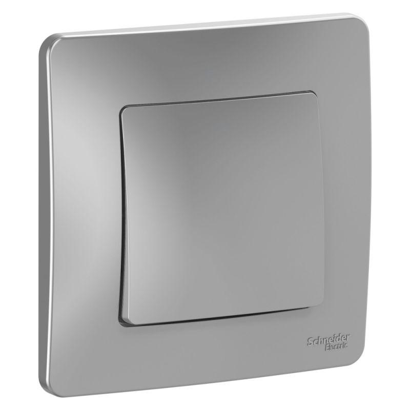 Выключатель 1-кл. СП Blanca 10А IP20 (сх. 1) 250В алюм. SchE BLNVS010103