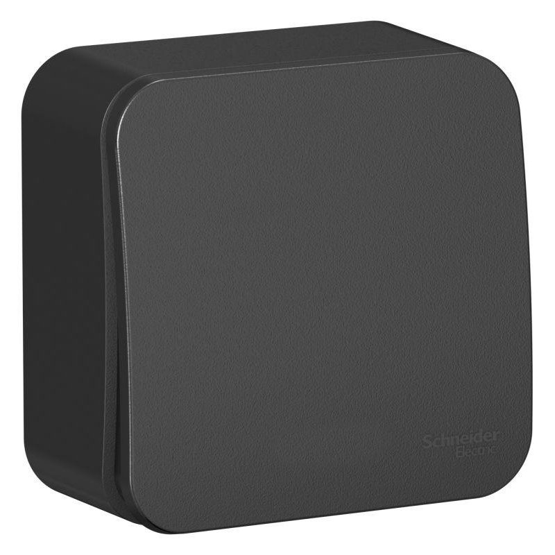 Выключатель 1-кл. ОП Blanca 10А IP20 (сх. 1) 250В с подсветкой с изолир. пластиной антрацит SchE BLNVA101116