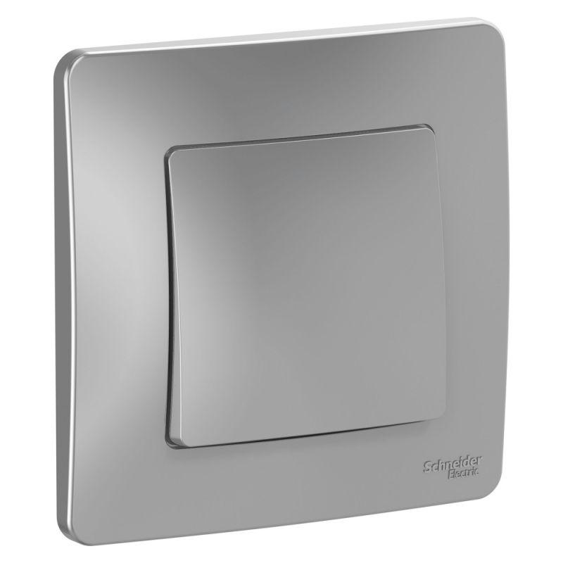 Переключатель 1-кл. СП Blanca 10А IP20 (сх. 6) 250В алюм. SchE BLNVS010603