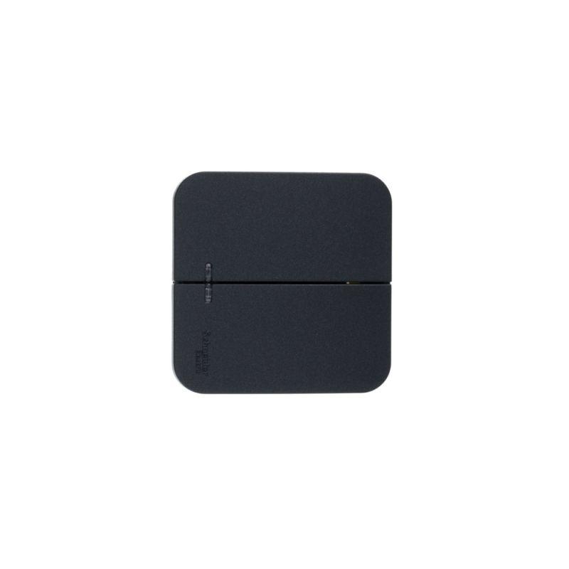 Выключатель 2-кл. ОП Blanca 10А IP20 (сх. 5) 250В с подсветкой с изолир. пластиной антрацит SchE BLNVA105116