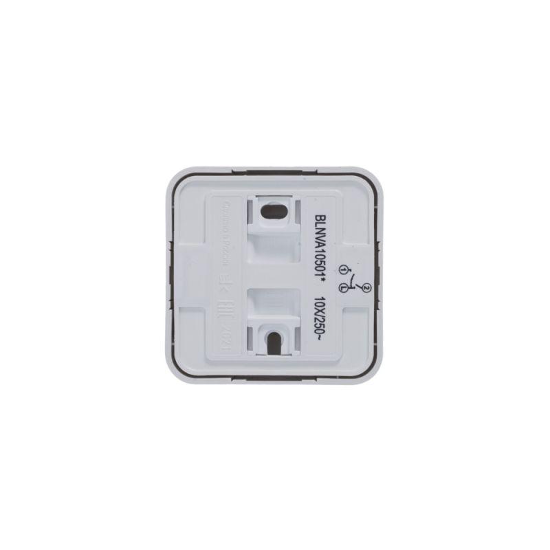 Выключатель 2-кл. ОП Blanca 10А IP20 (сх. 5) 250В с изолир. пластиной бел. SchE BLNVA105011