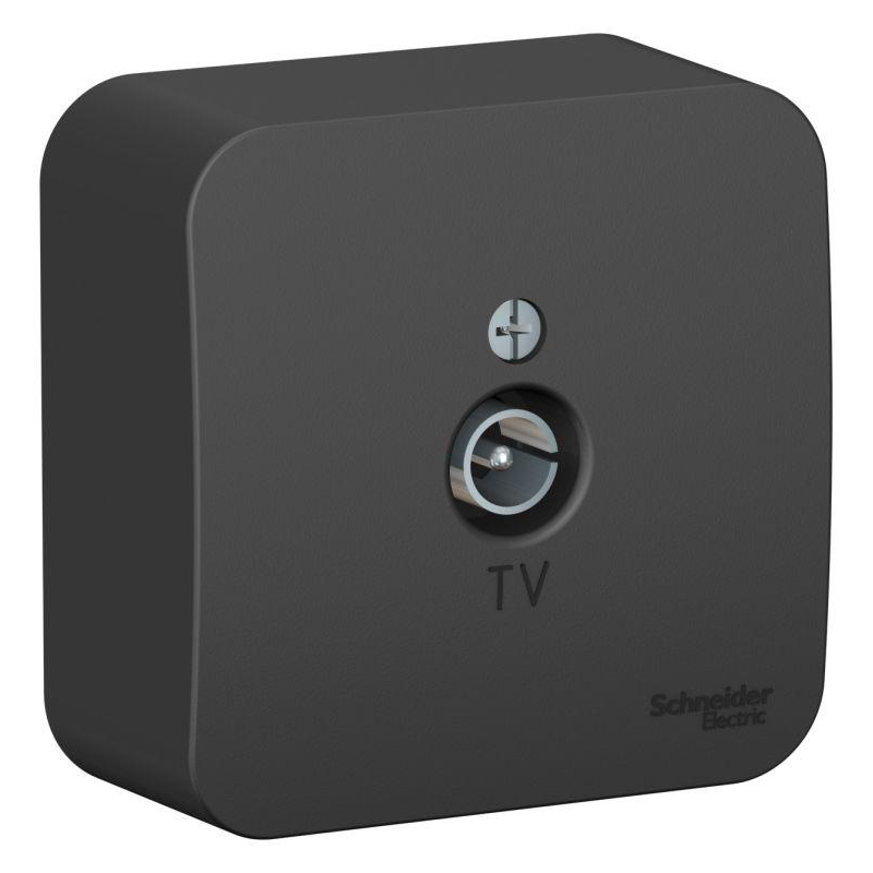 Коннектор TV ОП BLANCA  с изолирующей пластиной антрацит SchE BLNTA000016