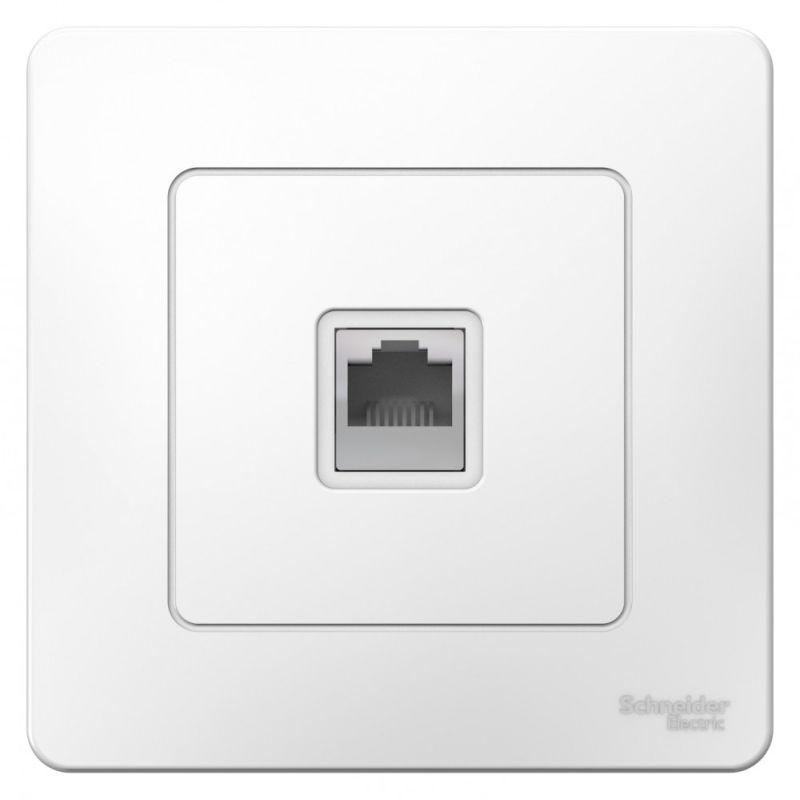 Розетка телефонная 1-м СП BLANCA RJ11 бел. SchE BLNIS011001