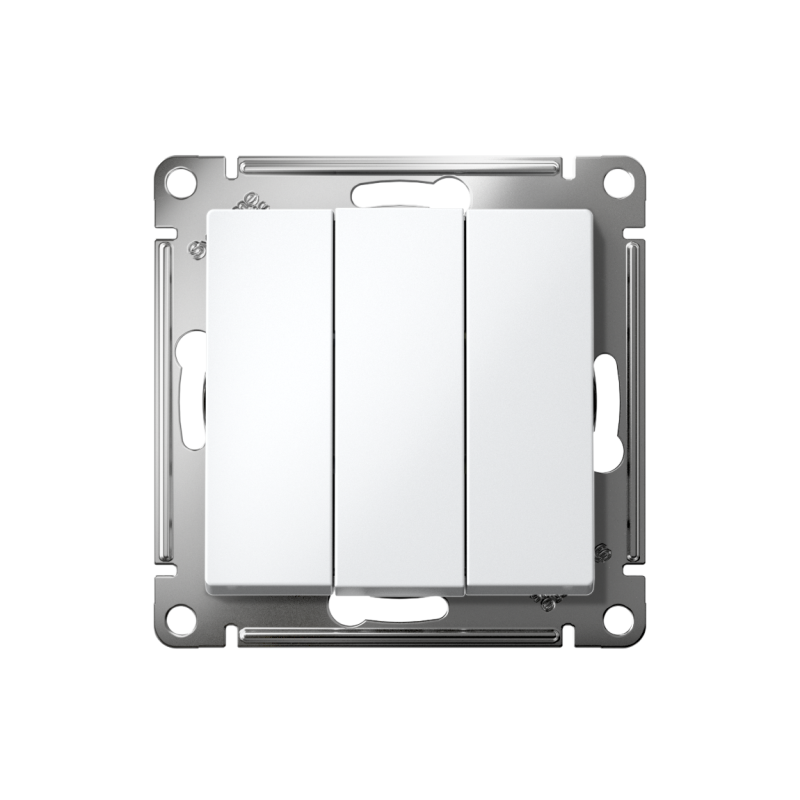 Механизм выключателя 3-кл. СП AtlasDesign 10А IP20 (сх. 1+1+1) 10AX бел. SchE ATN000131