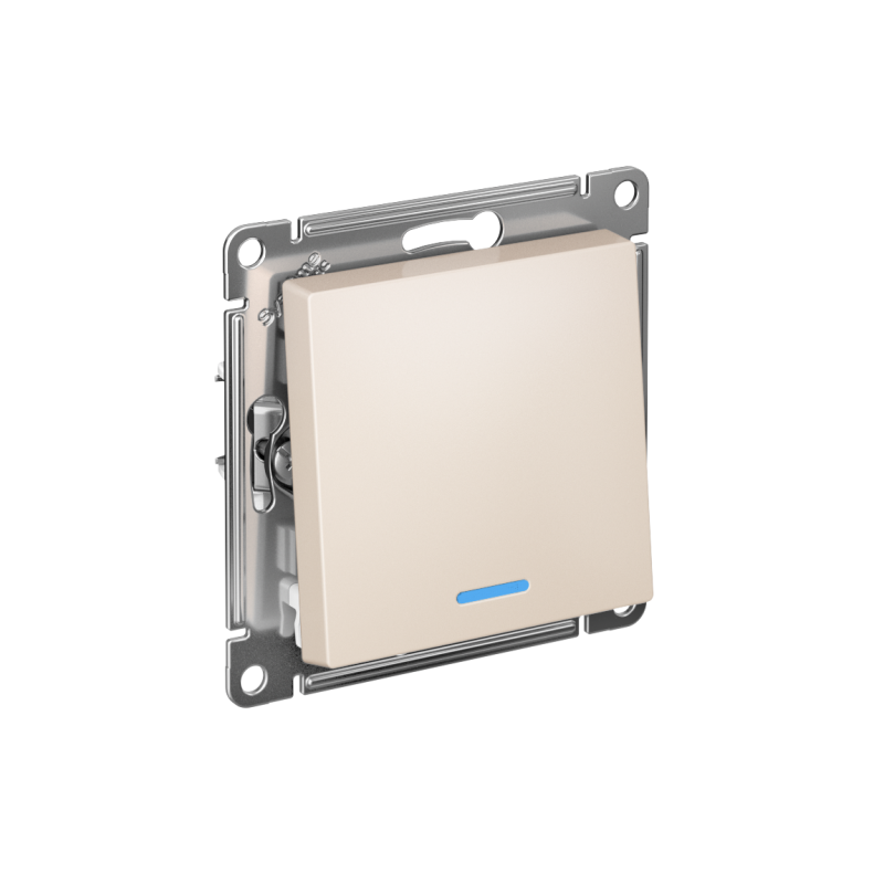 Механизм переключателя 1-кл. СП AtlasDesign 10А IP20 (сх. 6а) 10AX с подсветкой беж. SchE ATN000263