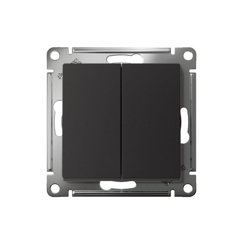 Механизм переключателя 2-кл. СП AtlasDesign 10А IP20 (сх. 6/2) 10AX карбон SchE ATN001065