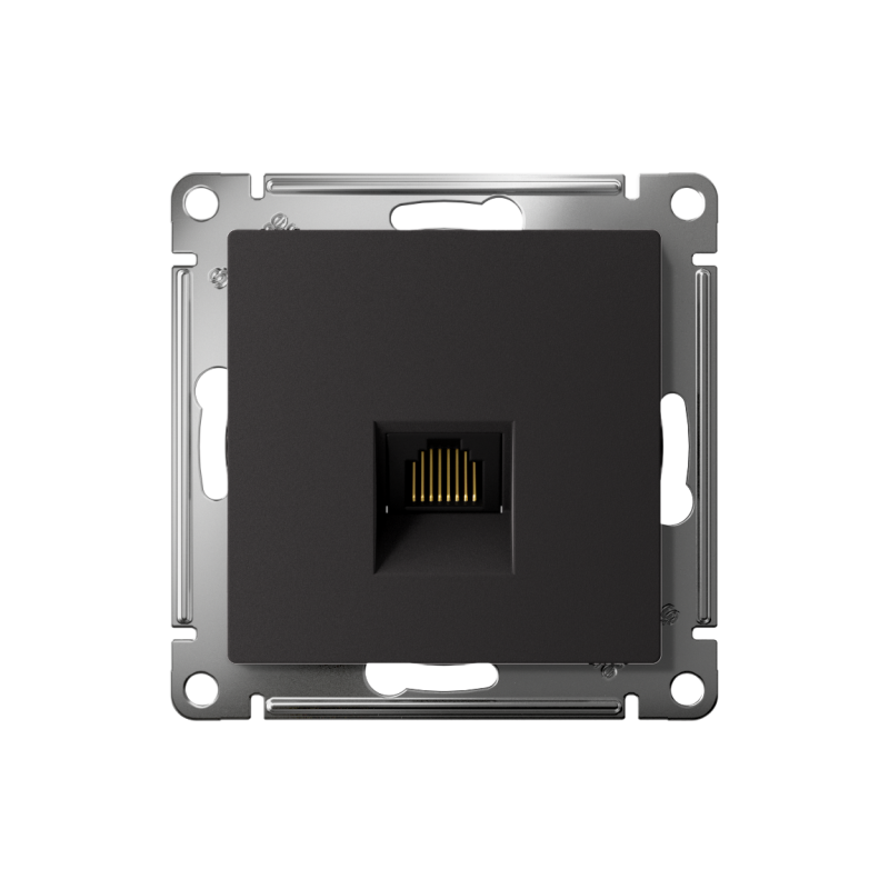 Механизм розетки компьютерной AtlasDesign RJ45 карбон SchE ATN001083