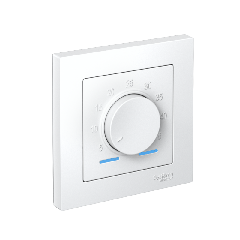 Термостат электронный AtlasDesign 16А для теплого пола с датчиком +5 градусов C +35 градусов C в сборе белый SchE ATN000138