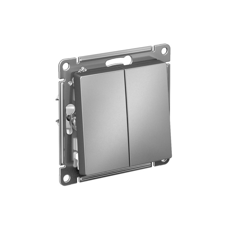 Механизм выключателя 2-кл. СП AtlasDesign 10А IP20 (сх. 5) 10AX сталь SchE ATN000951