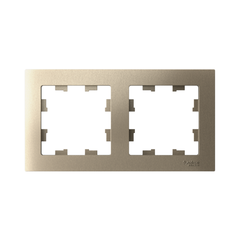 Рамка 2-м AtlasDesign универс. шампань SchE ATN000502