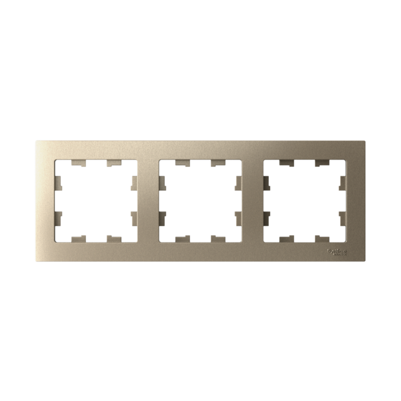 Рамка 3-м AtlasDesign универс. шампань SchE ATN000503