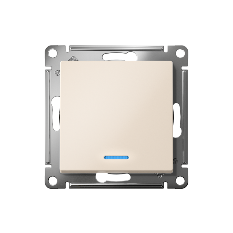 Механизм выключателя 1-кл. СП AtlasDesign 10А IP20 (сх. 1а) 10AX с подсветкой беж. SchE ATN000213