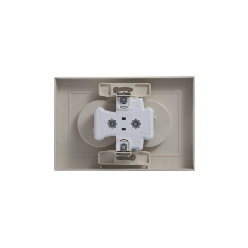 Розетка 2-м СП AtlasDesign 16А IP20 без заземл. в сборе беж. SchE ATN000220