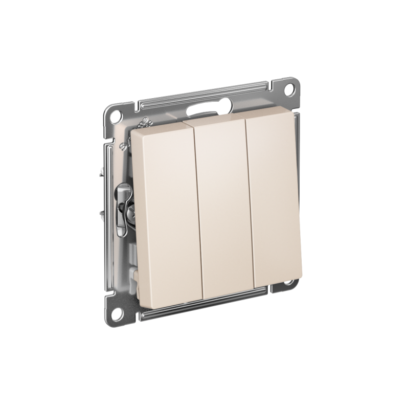 Механизм выключателя 3-кл. СП AtlasDesign 10А IP20 (сх. 1+1+1) 10AX беж. SchE ATN000231